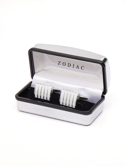 White Enamel Cufflinks