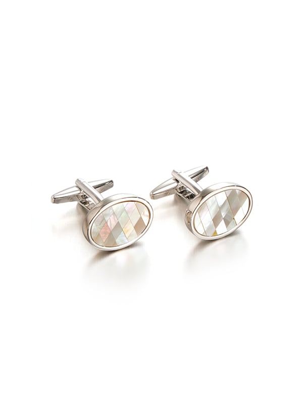 White Mother-Of-Pearl Cufflinks