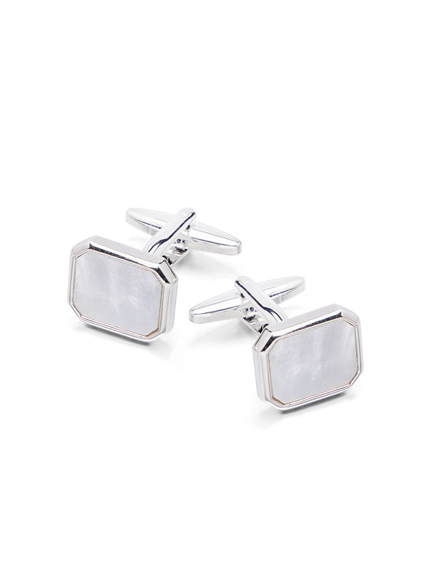 White Mother-Of-Pearl Cufflinks