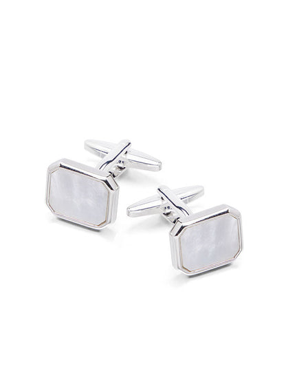 White Mother-Of-Pearl Cufflinks