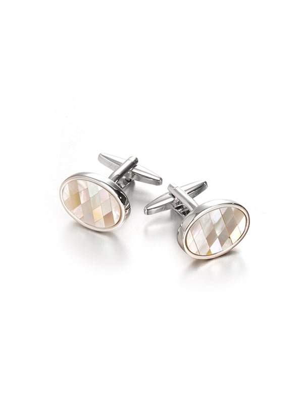 White Mother-Of-Pearl Cufflinks