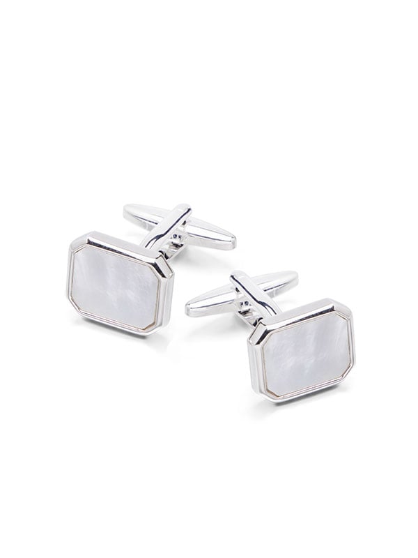 White Mother-Of-Pearl Cufflinks