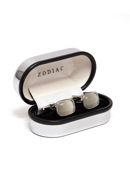 White Stone Cufflinks