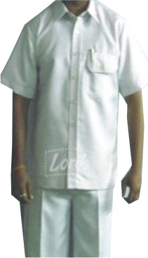 WHITE UNIFORM SAFARI SUIT WORK WEAR UTILITY DRIVER PEON UNIFORM PRICE RS 550 PER SET OF PANT &amp; SHIRT. MOQ 2 SET