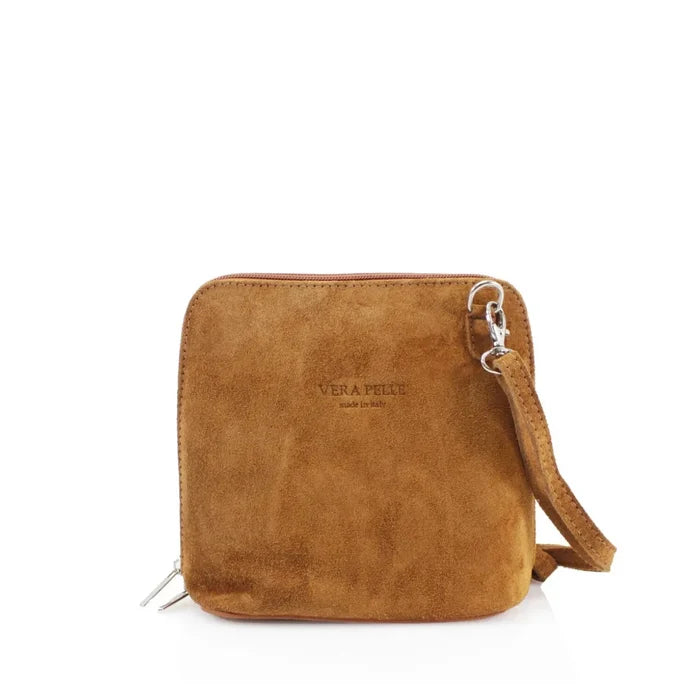 Women's Rhiannon Cross Body Shoulder Bag – Vera Pelle Italian Suede Messenger Handbag