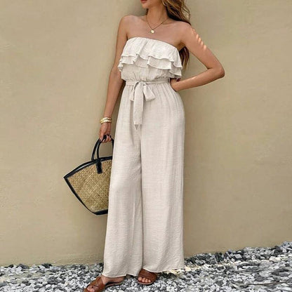 Women's Ruffled Tube Top Jumpsuit
