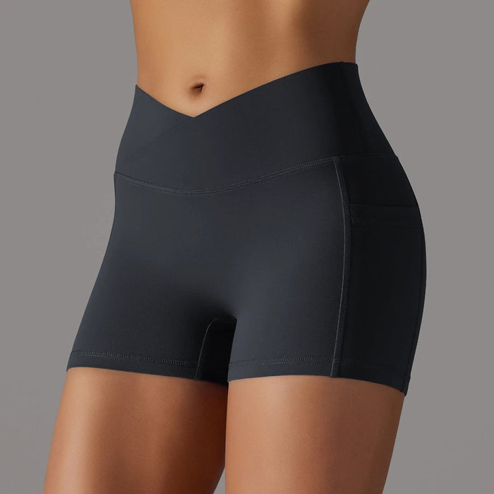 Women's Stylish Fitness Lifting Shorts With Phone Pocket