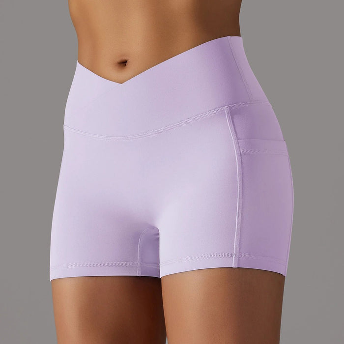 Women's Stylish Fitness Lifting Shorts With Phone Pocket