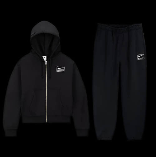 Nike X Stussy Black Fleece Set