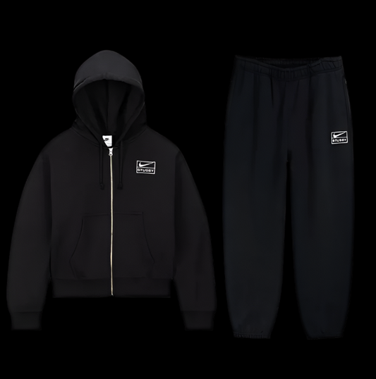 Nike X Stussy Black Fleece Set