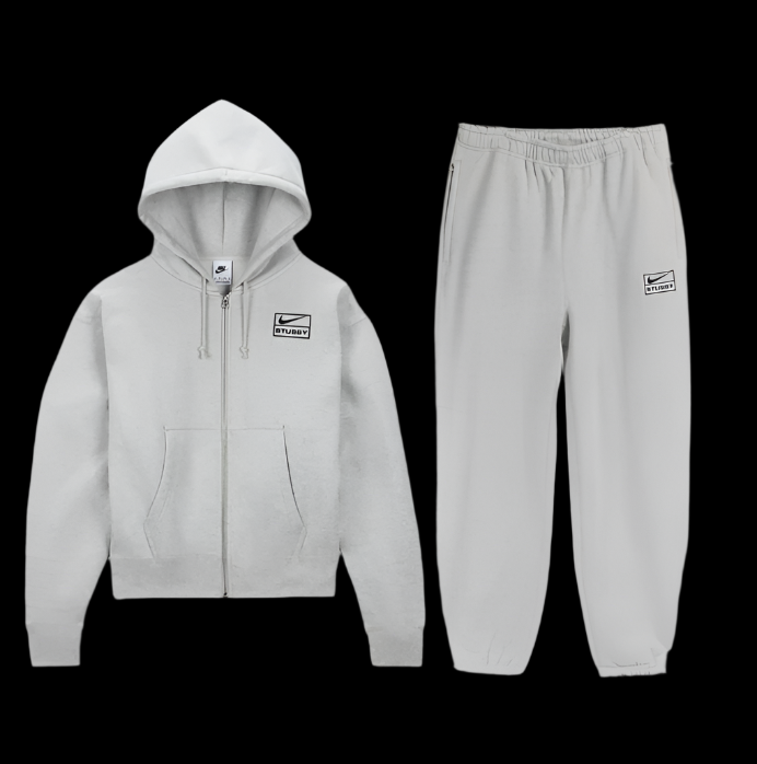 Nike X Stussy Grey Fleece Set