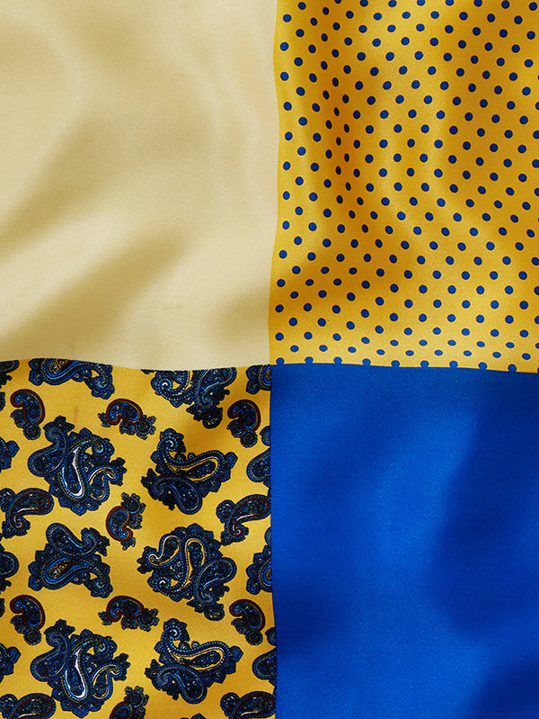 Yellow 4-in-1 Silk Pocket Square