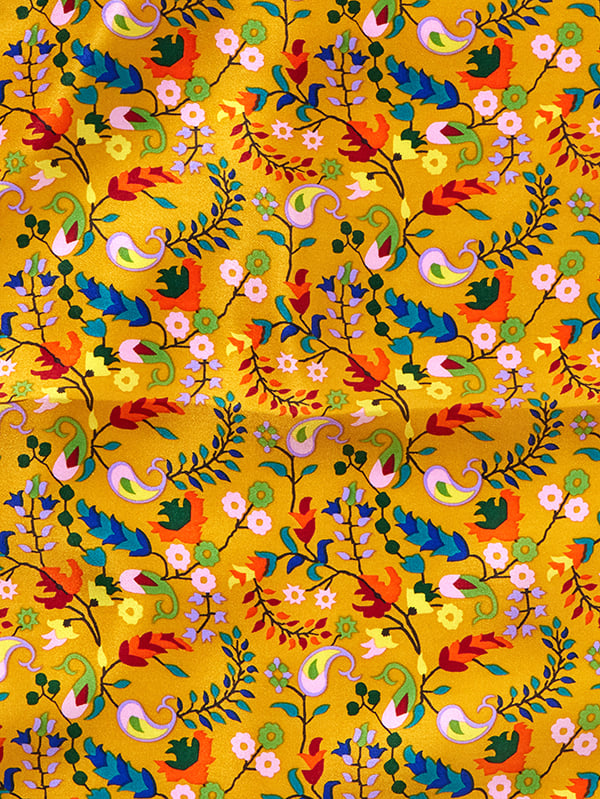Yellow All Over Silk Pocket Square
