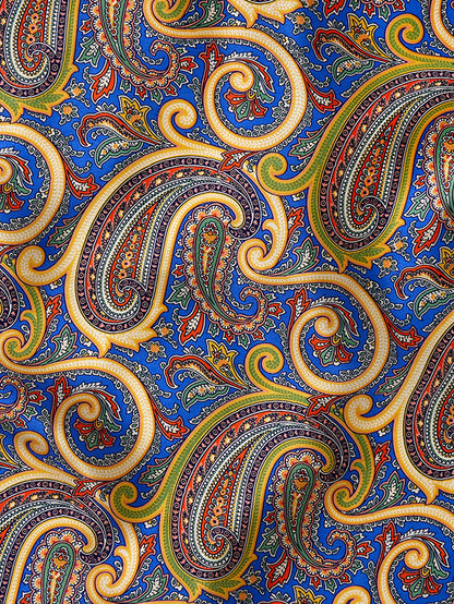 Yellow Paisley Silk Pocket Square