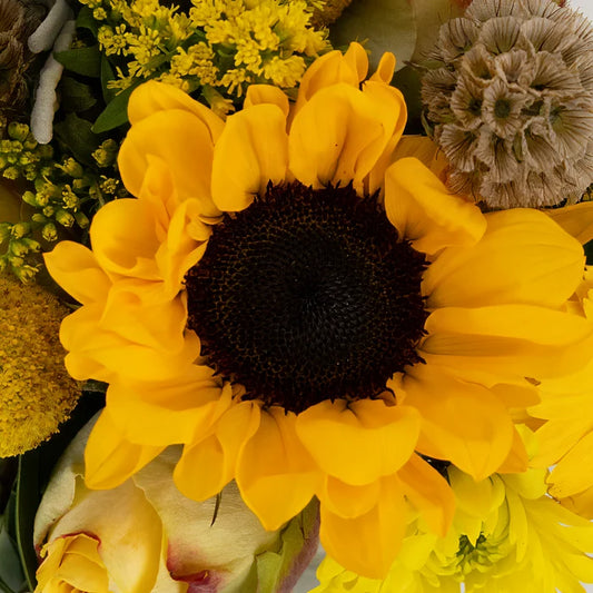 Yellow Themed Event Flower Centerpieces Close Up - Image