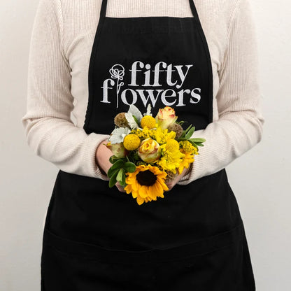 Yellow Themed Event Flower Centerpieces Apron - Image