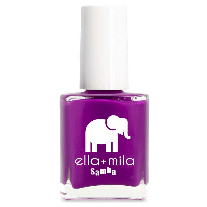 Yours at Dusk rosy bright purple nail polish bottle – ella+mila