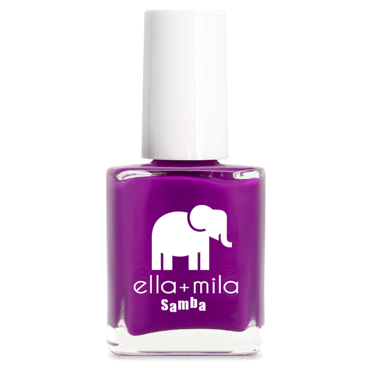 Yours at Dusk rosy bright purple nail polish bottle – ella+mila