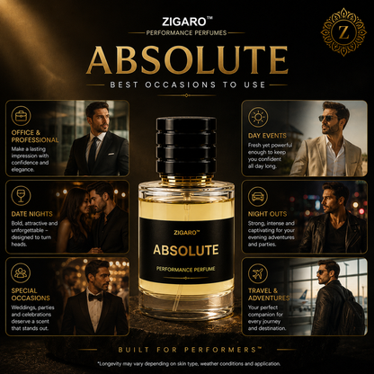 Zigaro™ Absolute – Performance Perfume for Men