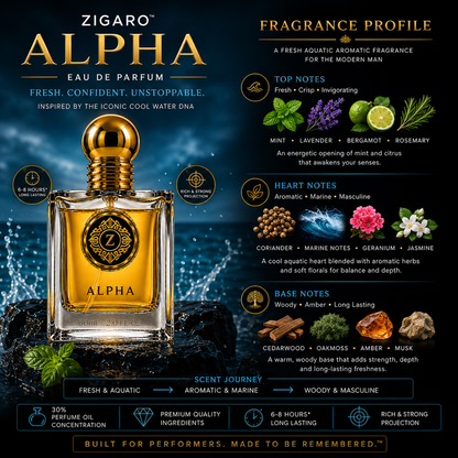 ZIGARO™ ALPHA EDP — Inspired From Davidoff Cool Water