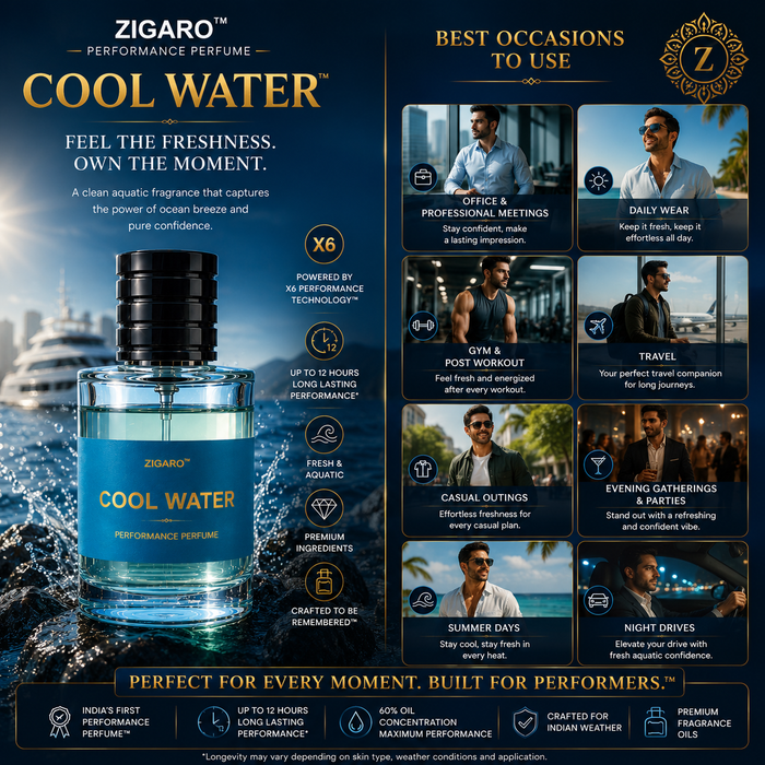 Zigaro™ Cool Water Performance Perfume™ for Men