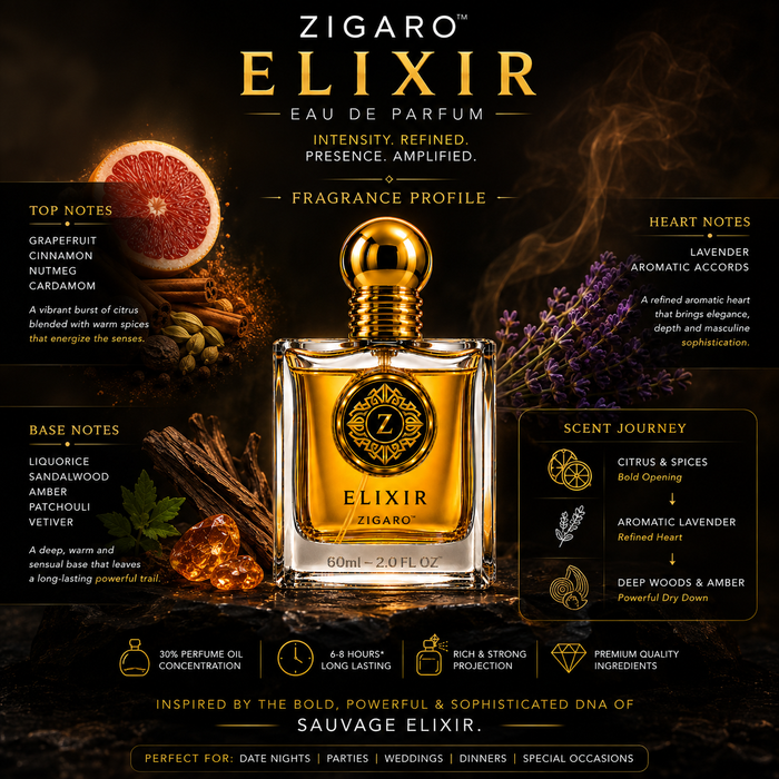 ZIGARO™ ELIXIR EDP — Inspired From Sauvage Elixir