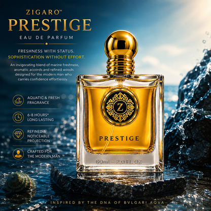 ZIGARO™ PRESTIGE EDP — Inspired From Bvlgari Aqua