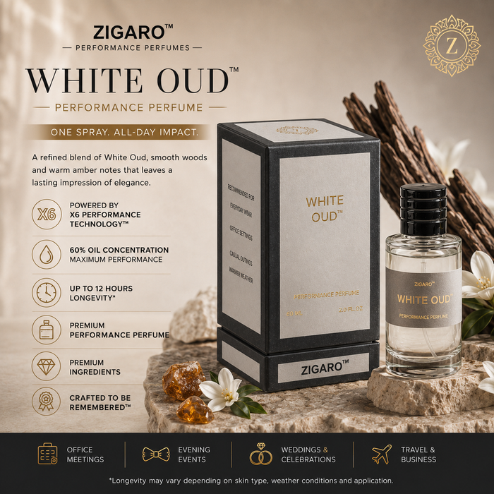 Zigaro White Oud™ Performance Perfume for Men