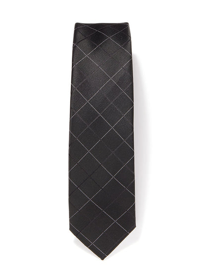 ZOD! Check Black Microfibre Tie