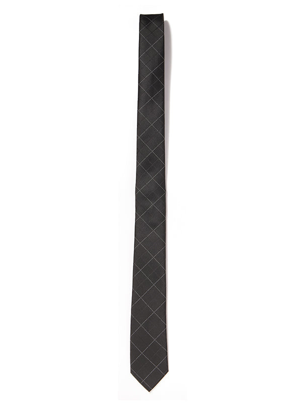 ZOD! Check Black Microfibre Tie