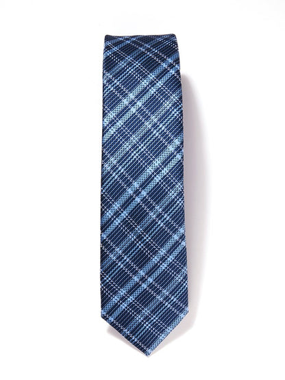 ZOD! Check Blue Microfibre Tie