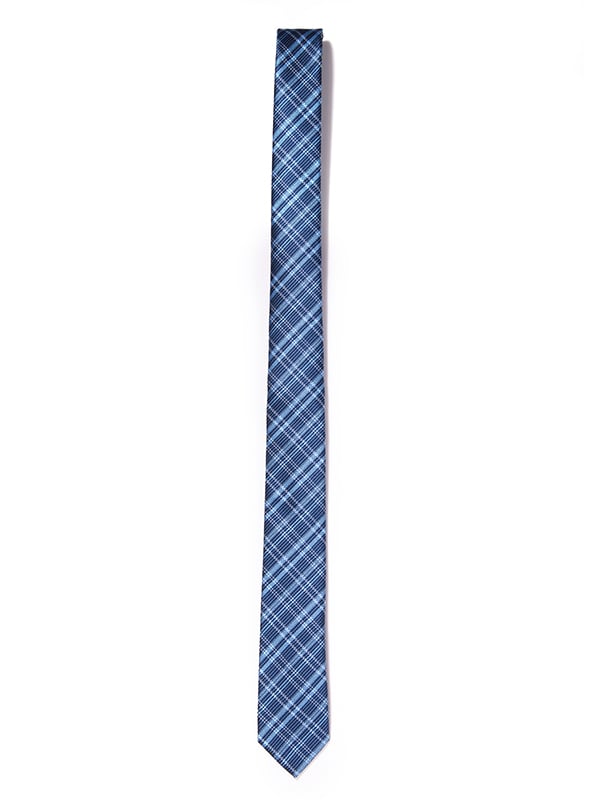 ZOD! Check Blue Microfibre Tie