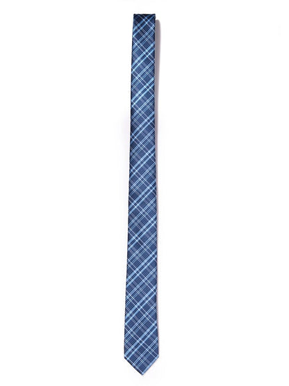 ZOD! Check Blue Microfibre Tie