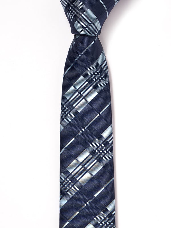 ZOD! Check Navy Microfibre Tie