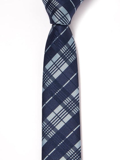 ZOD! Check Navy Microfibre Tie