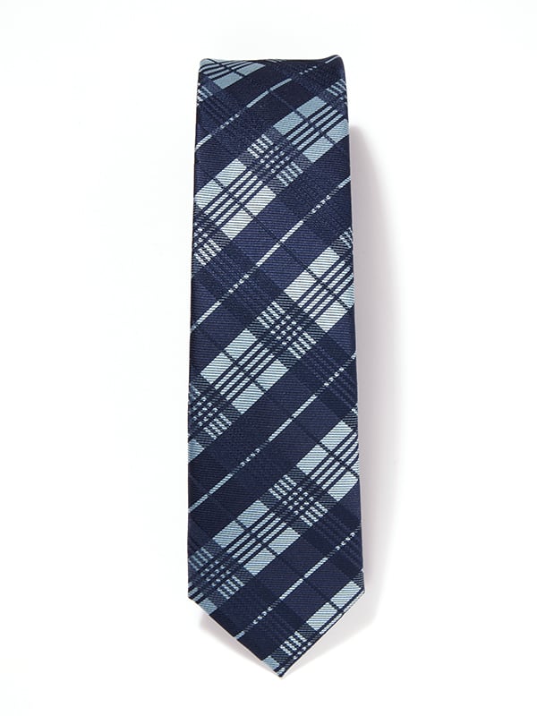 ZOD! Check Navy Microfibre Tie