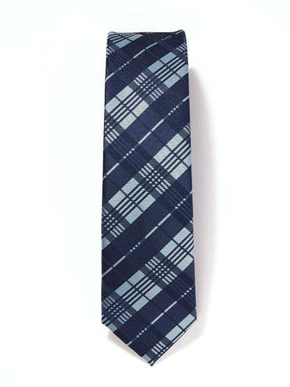 ZOD! Check Navy Microfibre Tie