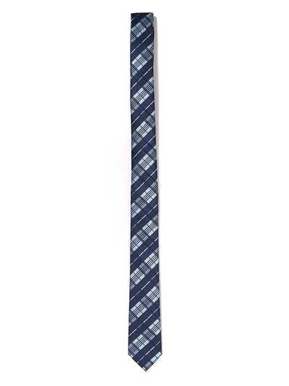 ZOD! Check Navy Microfibre Tie