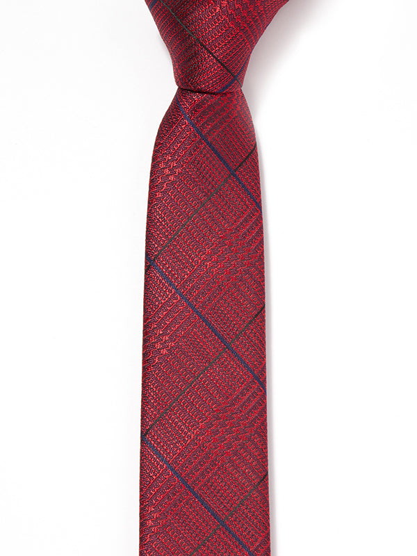 ZOD! Check Red Microfibre Tie
