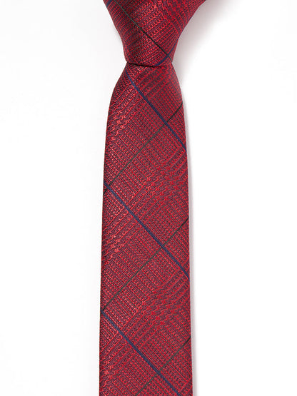 ZOD! Check Red Microfibre Tie