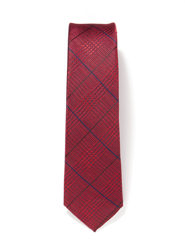 ZOD! Check Red Microfibre Tie