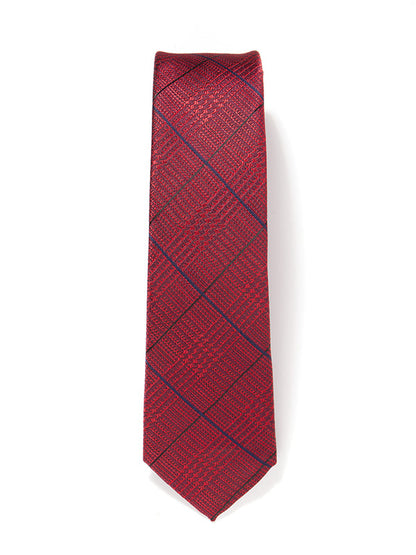 ZOD! Check Red Microfibre Tie