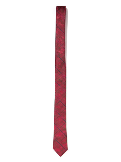 ZOD! Check Red Microfibre Tie