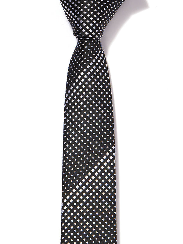 ZOD! Dotted Black Microfibre Tie