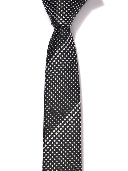 ZOD! Dotted Black Microfibre Tie