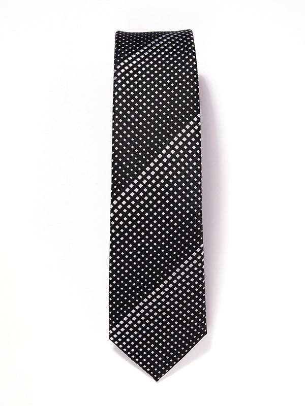 ZOD! Dotted Black Microfibre Tie