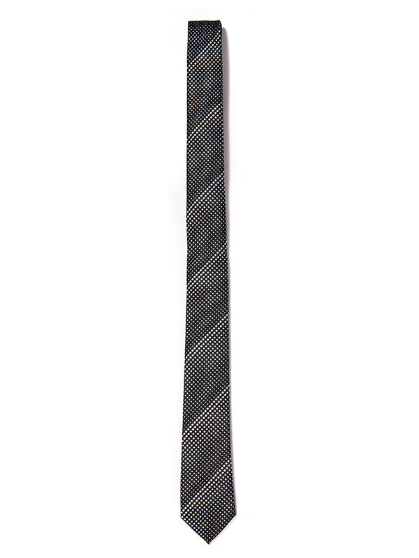 ZOD! Dotted Black Microfibre Tie