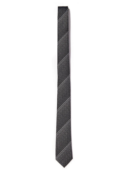 ZOD! Dotted Black Microfibre Tie