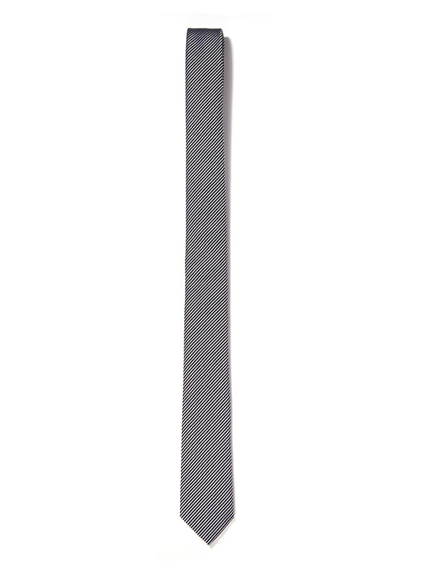 ZOD! Striped Black Microfibre Tie