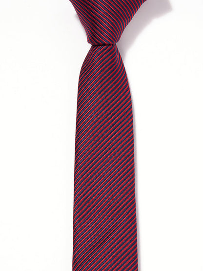 ZOD! Striped Red Microfibre Tie